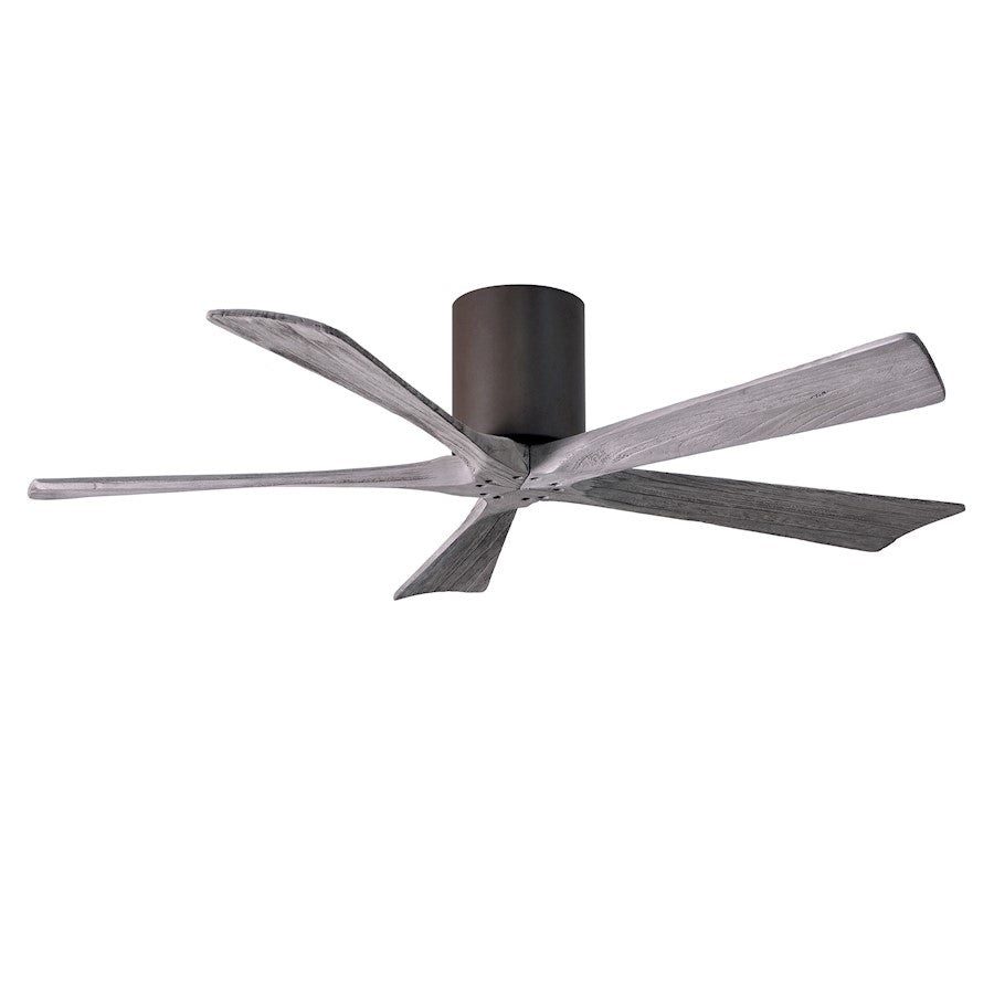Matthews Fan Irene-H 60in 5-Blade Flush Mount Ceiling Fan | Gloss White and Barn Wood Tone Solid Wood | Living Room & Covered | Model IR5H-WH-BW-60