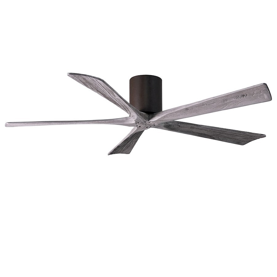 Matthews Fan Irene-H 60in 5-Blade Flush Mount Ceiling Fan | Gloss White and Barn Wood Tone Solid Wood | Living Room & Covered | Model IR5H-WH-BW-60