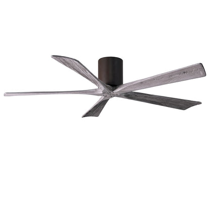 Matthews Fan Irene-H 60in 5-Blade Flush Mount Ceiling Fan | Gloss White and Barn Wood Tone Solid Wood | Living Room & Covered | Model IR5H-WH-BW-60