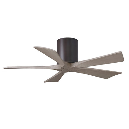 Matthews Fans Irene-5H 42in 5-Blade Ceiling Fan | Rustic Modern Textured Bronze and Gray Ash Solid Wood | Bedroom & Living Room | Model IR5H-TB-GA-42