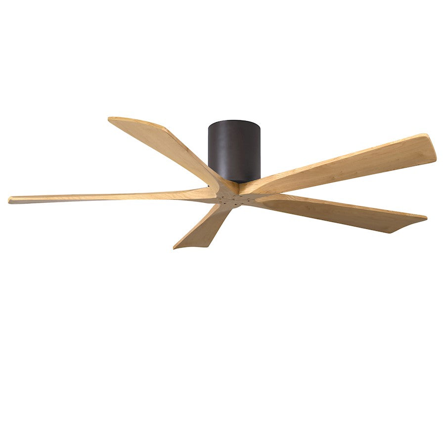 Matthews Fans Irene-5H 60in 5-Blade Ceiling Fan | Rustic Modern Walnut and Light Maple Solid Wood | Living Room & Covered Patio | Model IR5H-WN-LM-60