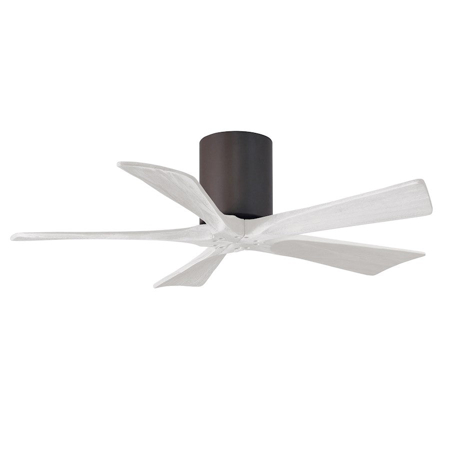 Matthews Fans Irene 5H 60in 5-Blade Ceiling Fan | Contemporary Textured Bronze and Matte White Solid Wood | Living Room | Model IR5H-TB-MWH-60