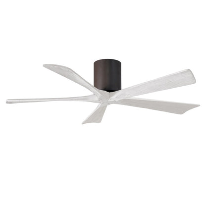 Matthews Fans Irene 5H 60in 5-Blade Ceiling Fan | Contemporary Textured Bronze and Matte White Solid Wood | Living Room | Model IR5H-TB-MWH-60