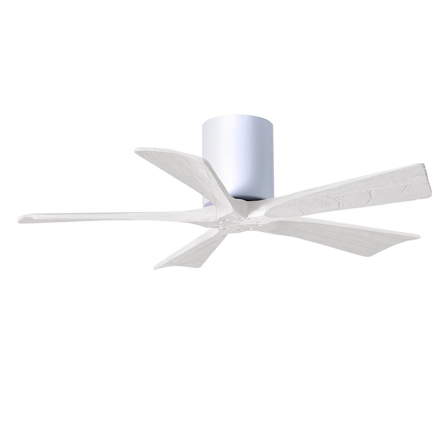 Matthews Fans Irene 5H 60in 5-Blade Ceiling Fan | Gloss White and Matte White Solid Wood Blades | Living Room & Bedroom | Model IR5H-WH-MWH-60