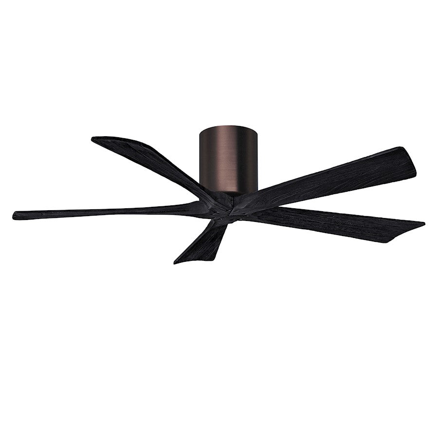 Matthews Fans Irene-5HLK 60in 5-Blade LED Ceiling Fan | Rustic Walnut Tone and Frosted Glass | Living Room & Bedroom | Model IR5HLK-WN-WA-60