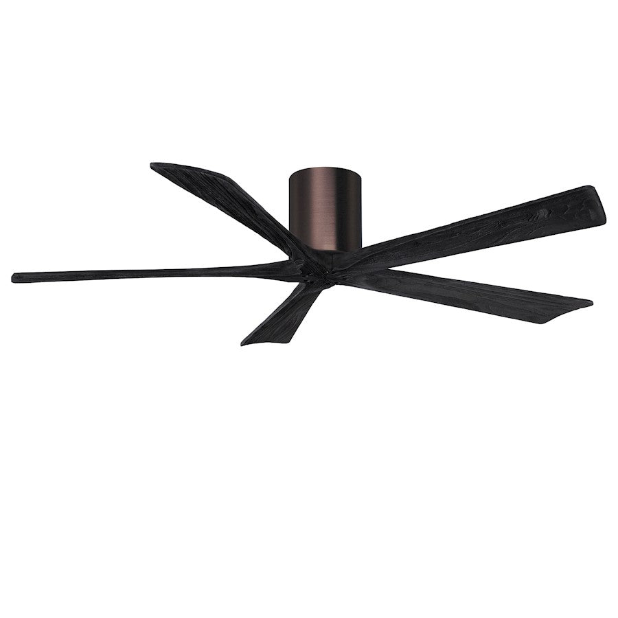 Matthews Fans Irene-5HLK 60in 5-Blade LED Ceiling Fan | Rustic Walnut Tone and Frosted Glass | Living Room & Bedroom | Model IR5HLK-WN-WA-60