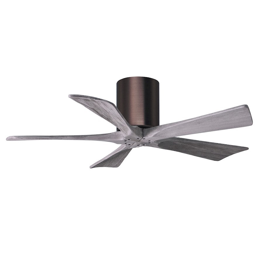 Matthews Fans Irene-5HLK 60in 5-Blade LED Ceiling Fan | Rustic Walnut Tone and Frosted Glass | Living Room & Bedroom | Model IR5HLK-WN-WA-60