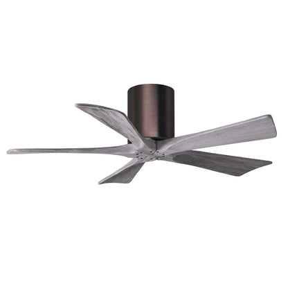 Matthews Fans Irene-5HLK 60in 5-Blade LED Ceiling Fan | Rustic Walnut Tone and Frosted Glass | Living Room & Bedroom | Model IR5HLK-WN-WA-60