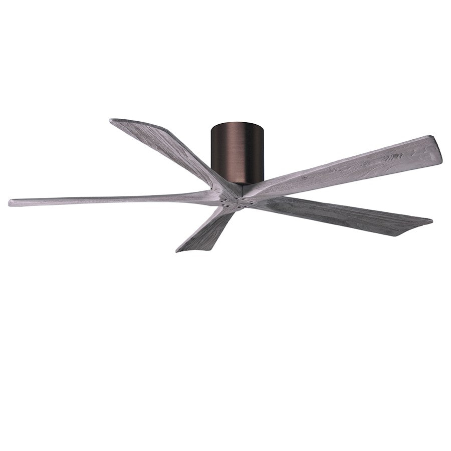 Matthews Fans Irene-5HLK 60in 5-Blade LED Ceiling Fan | Rustic Walnut Tone and Frosted Glass | Living Room & Bedroom | Model IR5HLK-WN-WA-60