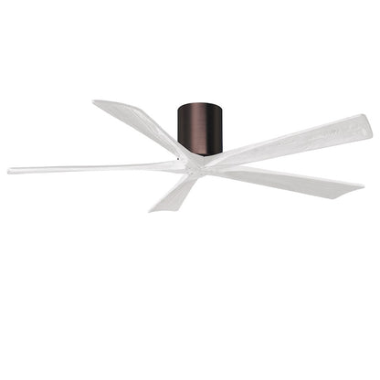 Matthews Fans Irene-5HLK 60in 5-Blade LED Ceiling Fan | Rustic Walnut Tone and Matte White Solid Wood | Living Room | Model IR5HLK-WN-MWH-60