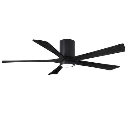 Matthews Fans Irene 5HLK 60in 5-Blade Ceiling Fan | Matte Black and Matte White Solid Wood Blades | Living Room & Bedroom | Model IR5HLK-BK-MWH-60