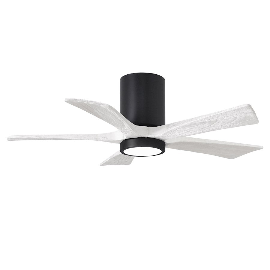 Matthews Fans Irene 5HLK 60in 5-Blade Ceiling Fan | Matte Black and Matte White Solid Wood Blades | Living Room & Bedroom | Model IR5HLK-BK-MWH-60