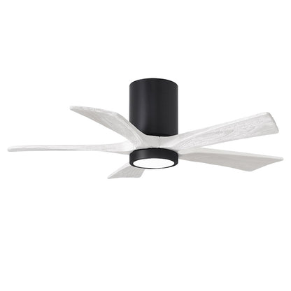 Matthews Fans Irene 5HLK 60in 5-Blade Ceiling Fan | Matte Black and Matte White Solid Wood Blades | Living Room & Bedroom | Model IR5HLK-BK-MWH-60