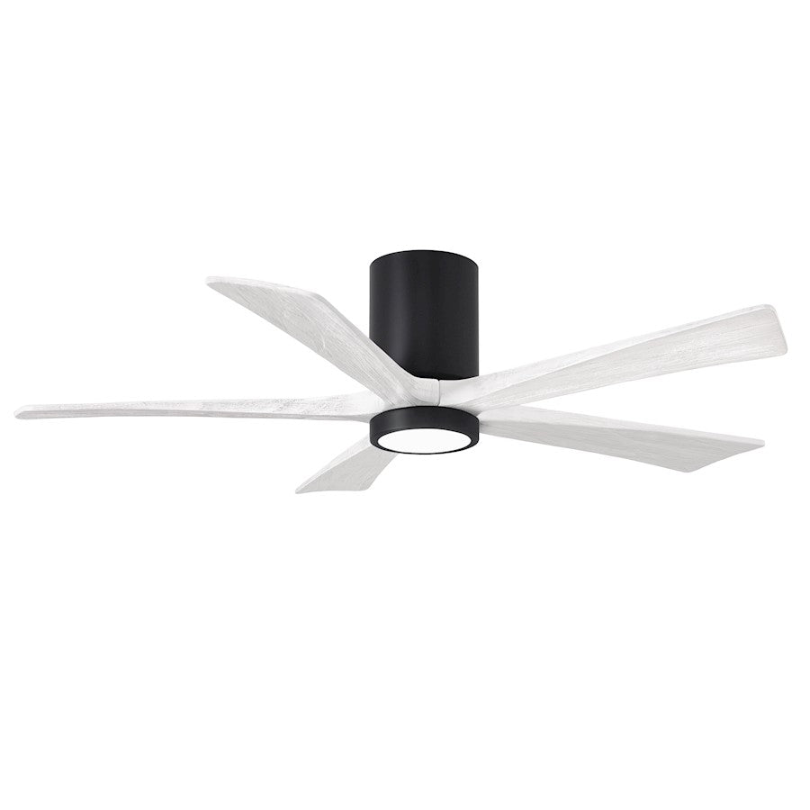 Matthews Fans Irene 5HLK 60in 5-Blade Ceiling Fan | Matte Black and Matte White Solid Wood Blades | Living Room & Bedroom | Model IR5HLK-BK-MWH-60