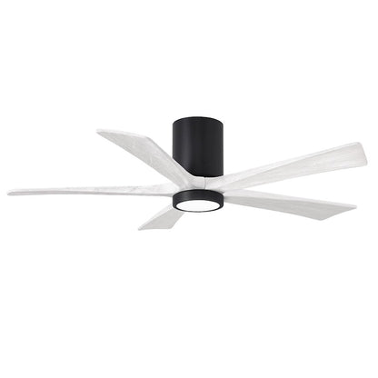 Matthews Fans Irene 5HLK 60in 5-Blade Ceiling Fan | Matte Black and Matte White Solid Wood Blades | Living Room & Bedroom | Model IR5HLK-BK-MWH-60
