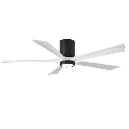 Matthews Fans Irene 5HLK 60in 5-Blade Ceiling Fan | Matte Black and Matte White Solid Wood Blades | Living Room & Bedroom | Model IR5HLK-BK-MWH-60