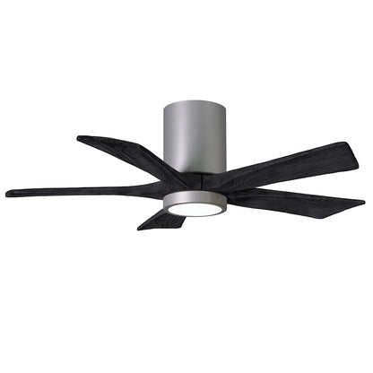 Matthews Fans Irene 5HLK 60in 5-Blade Ceiling Fan | Brushed Nickel and Matte White Wood Blades | Bedroom & Living Room | Model IR5HLK-BN-MWH-60
