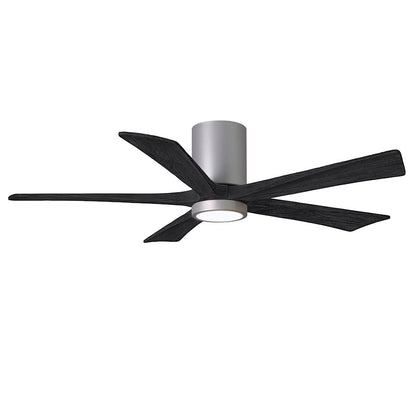 Matthews Fans Irene 5HLK 60in 5-Blade Ceiling Fan | Brushed Nickel and Matte White Wood Blades | Bedroom & Living Room | Model IR5HLK-BN-MWH-60