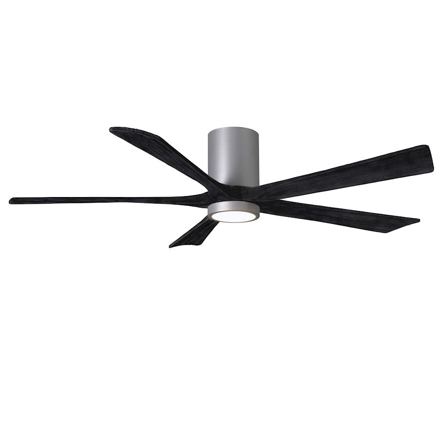 Matthews Fans Irene 5HLK 60in 5-Blade Ceiling Fan | Brushed Nickel and Matte White Wood Blades | Bedroom & Living Room | Model IR5HLK-BN-MWH-60