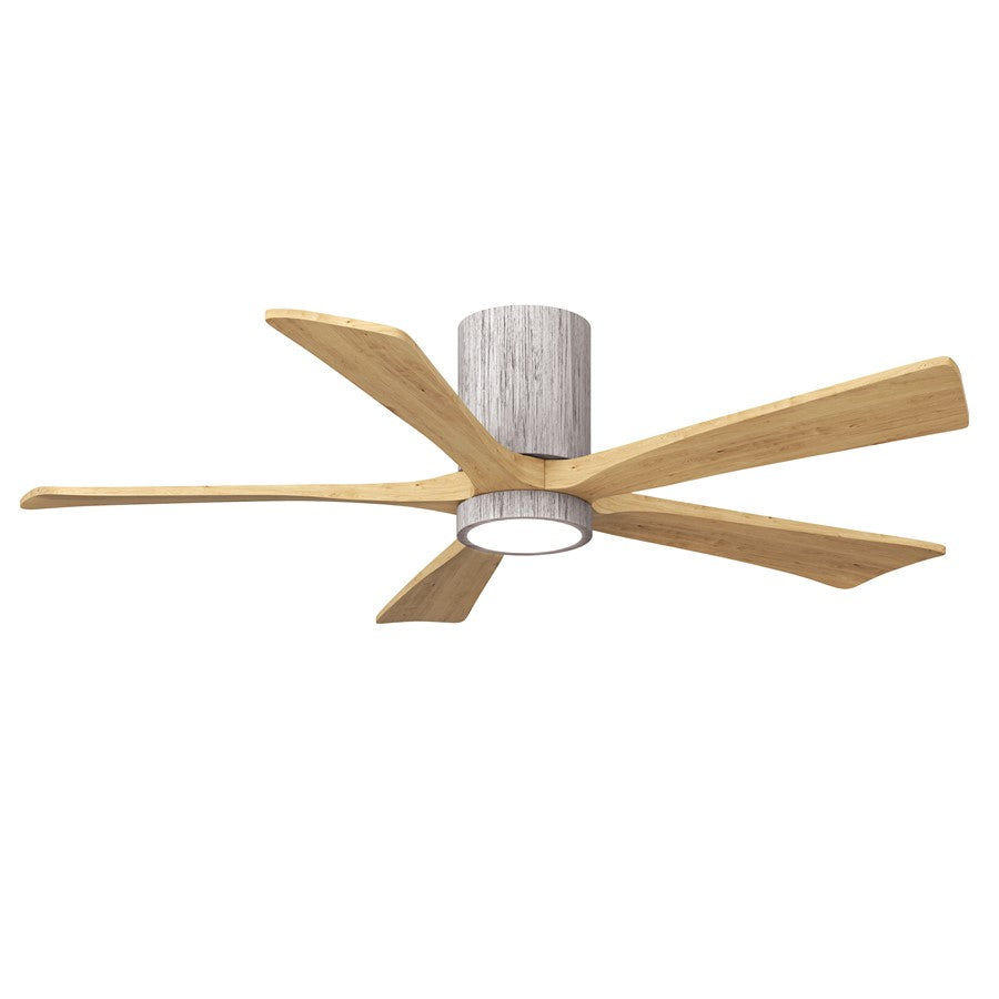 Matthews Fans Irene-5HLK 52in 5-Blade Flush Mount Ceiling Fan | Barn Wood and Light Maple Wood | Covered Patio & Large Living | Model IR5HLK-BW-LM-52