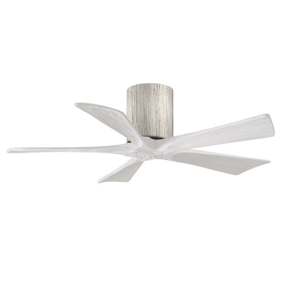 Matthews Fans Irene-5HLK 60in 5-Blade LED Ceiling Fan | Rustic Walnut Tone and Matte White Solid Wood | Living Room | Model IR5HLK-WN-MWH-60