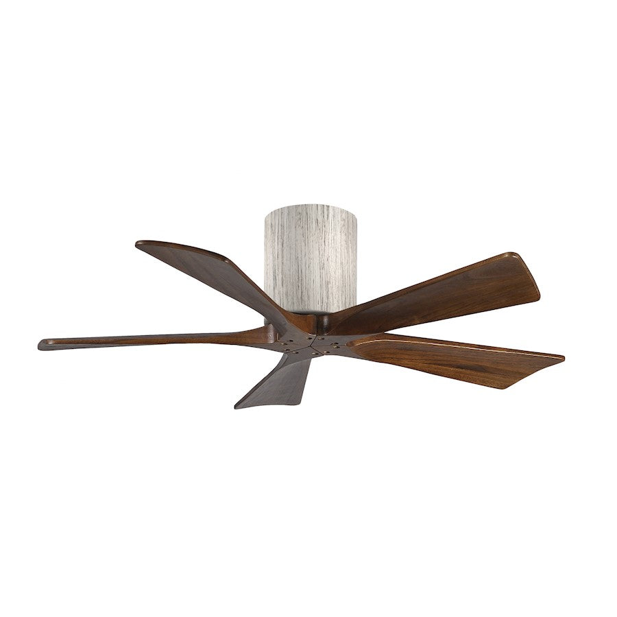 Matthews Fans Irene-5HLK 60in 5-Blade LED Ceiling Fan | Rustic Walnut Tone and Frosted Glass | Living Room & Bedroom | Model IR5HLK-WN-WA-60