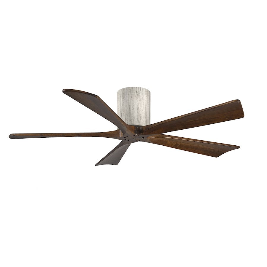 Matthews Fans Irene-5HLK 60in 5-Blade LED Ceiling Fan | Rustic Walnut Tone and Frosted Glass | Living Room & Bedroom | Model IR5HLK-WN-WA-60
