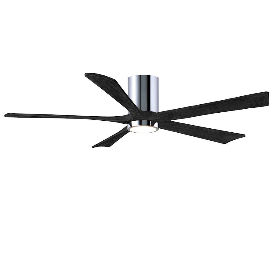 Matthews Fans Irene 5HLK 60in 5-Blade Ceiling Fan | Polished Chrome and Matte White Wood | Kitchen & Living Room | Model IR5HLK-CR-MWH-60