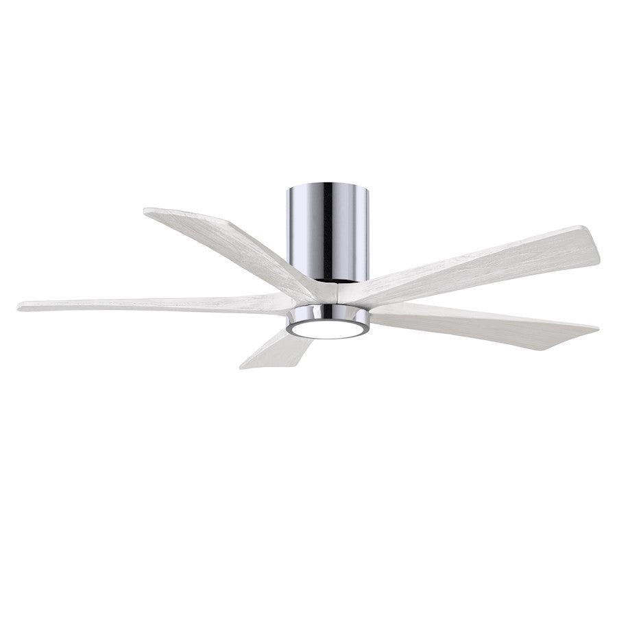 Matthews Fans Irene 5HLK 60in 5-Blade Ceiling Fan | Polished Chrome and Matte White Wood | Kitchen & Living Room | Model IR5HLK-CR-MWH-60