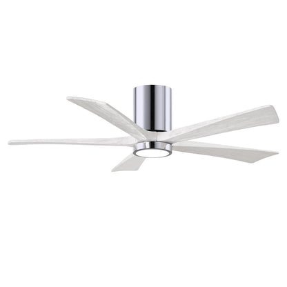 Matthews Fans Irene 5HLK 60in 5-Blade Ceiling Fan | Polished Chrome and Matte White Wood | Kitchen & Living Room | Model IR5HLK-CR-MWH-60