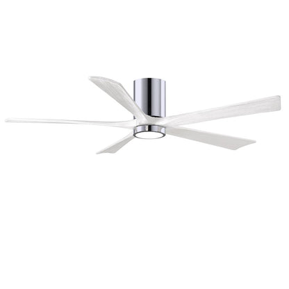 Matthews Fans Irene 5HLK 60in 5-Blade Ceiling Fan | Polished Chrome and Matte White Wood | Kitchen & Living Room | Model IR5HLK-CR-MWH-60