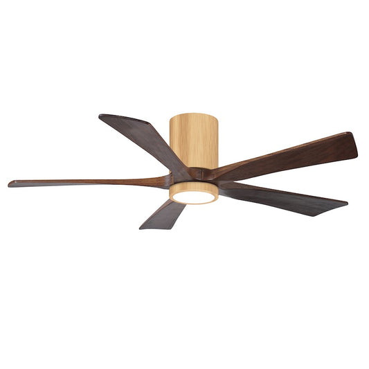 Matthews Fans Irene-5HLK 52in 5-Blade Ceiling Fan | Contemporary Light Maple and Walnut Tone Solid Wood | Living Room | Model IR5HLK-LM-WA-52