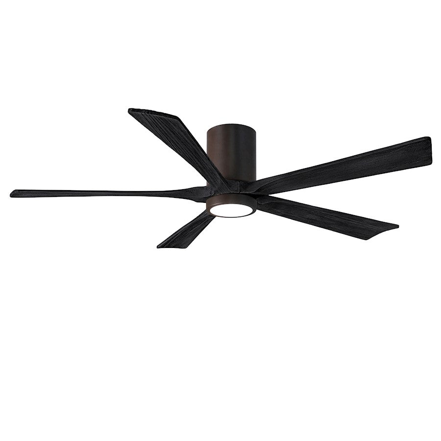 Matthews Fans Irene 5HLK 60in 5-Blade Ceiling Fan | Textured Bronze and Matte White Wood Blades | Bedroom & Living Room | Model IR5HLK-TB-MWH-60