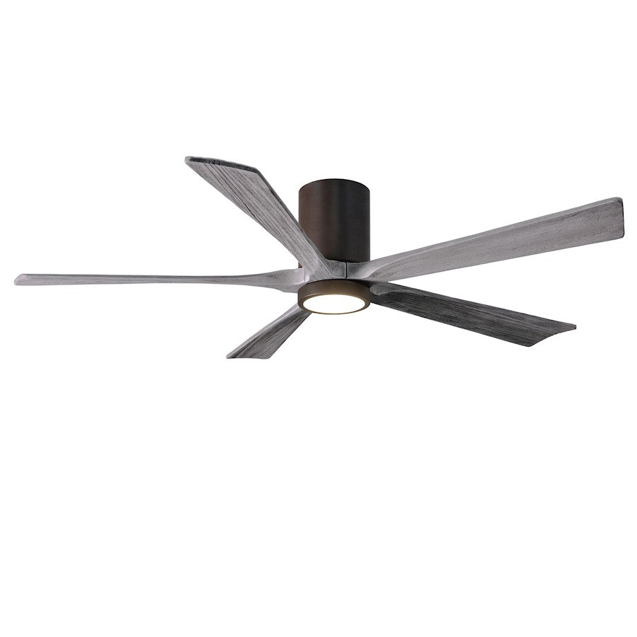 Matthews Fan Irene-5HLK 52in 5-Blade Ceiling Fan | Textured Bronze and Barn Wood Tone Wood Blades | Bedroom & Living Room | D | Model IR5HLK-TB-BW-52