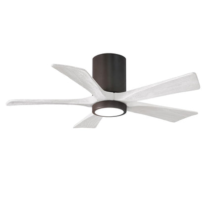 Matthews Fans Irene 5HLK 60in 5-Blade Ceiling Fan | Textured Bronze and Matte White Wood Blades | Bedroom & Living Room | Model IR5HLK-TB-MWH-60