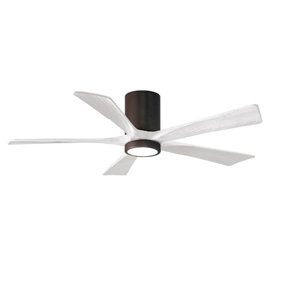 Matthews Fans Irene 5HLK 60in 5-Blade Ceiling Fan | Textured Bronze and Matte White Wood Blades | Bedroom & Living Room | Model IR5HLK-TB-MWH-60