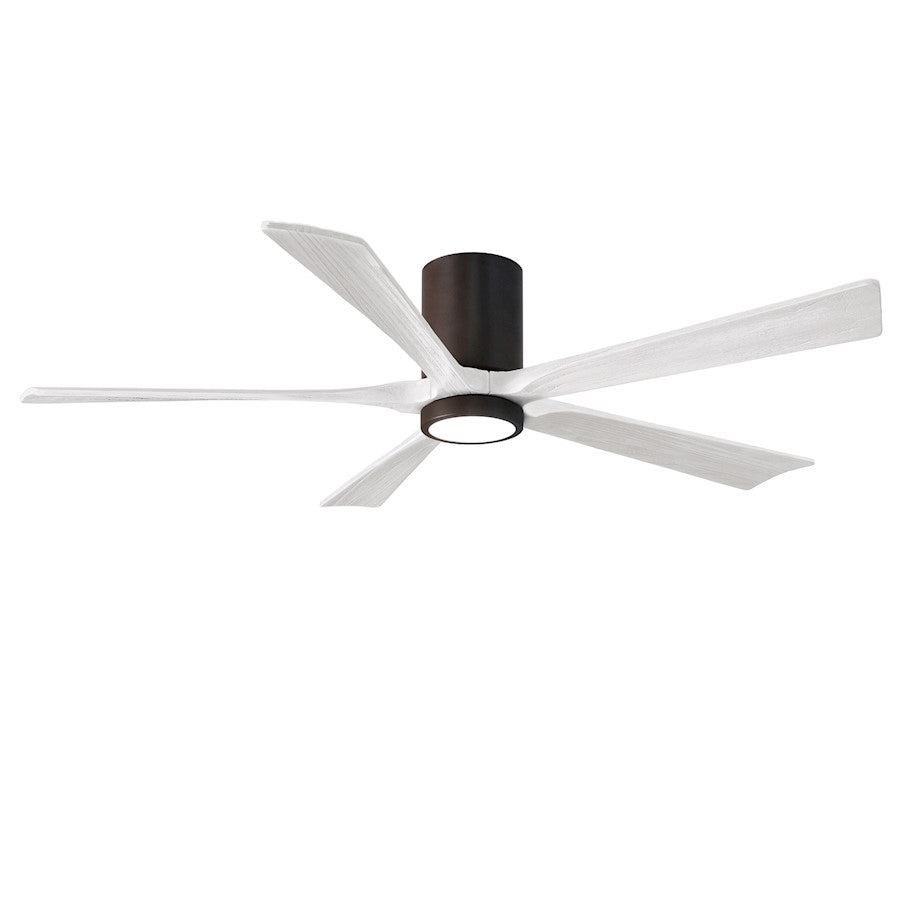 Matthews Fans Irene 5HLK 60in 5-Blade Ceiling Fan | Textured Bronze and Matte White Wood Blades | Bedroom & Living Room | Model IR5HLK-TB-MWH-60