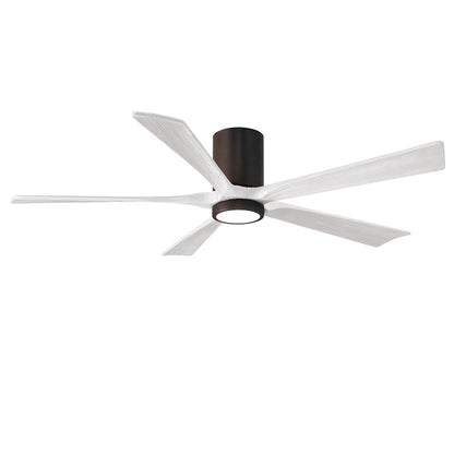 Matthews Fans Irene 5HLK 60in 5-Blade Ceiling Fan | Textured Bronze and Matte White Wood Blades | Bedroom & Living Room | Model IR5HLK-TB-MWH-60