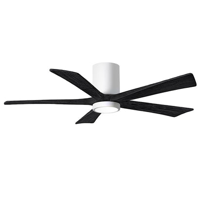Matthews Fans Irene 5HLK 60in 5-Light Ceiling Fan | Gloss White and Matte White Solid Wood Blades | Bedroom & Living Room | Model IR5HLK-WH-MWH-60