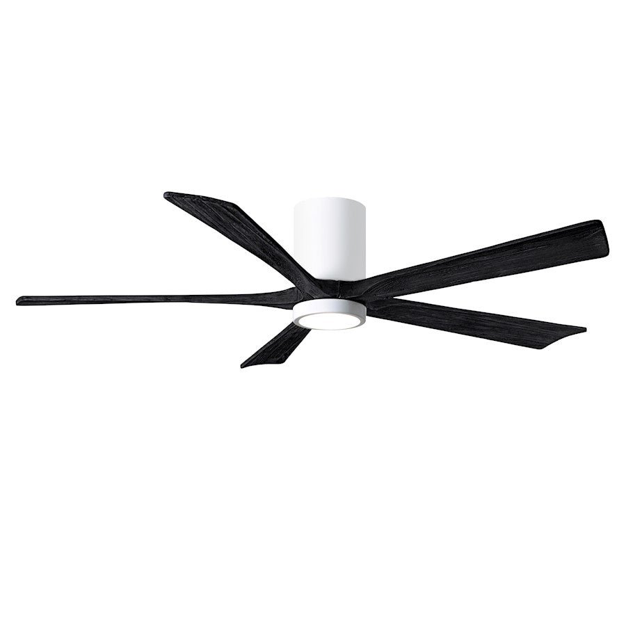 Matthews Fans Irene 5HLK 60in 5-Light Ceiling Fan | Gloss White and Matte White Solid Wood Blades | Bedroom & Living Room | Model IR5HLK-WH-MWH-60