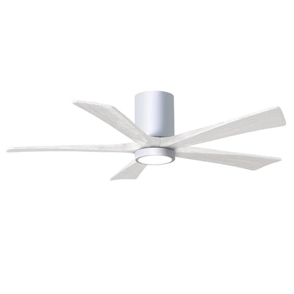 Matthews Fans Irene 5HLK 60in 5-Light Ceiling Fan | Gloss White and Matte White Solid Wood Blades | Bedroom & Living Room | Model IR5HLK-WH-MWH-60