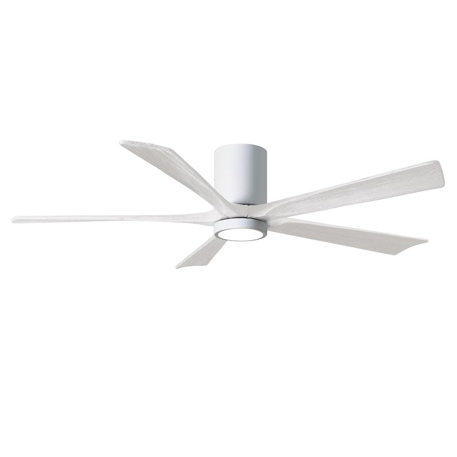 Matthews Fans Irene 5HLK 60in 5-Light Ceiling Fan | Gloss White and Matte White Solid Wood Blades | Bedroom & Living Room | Model IR5HLK-WH-MWH-60