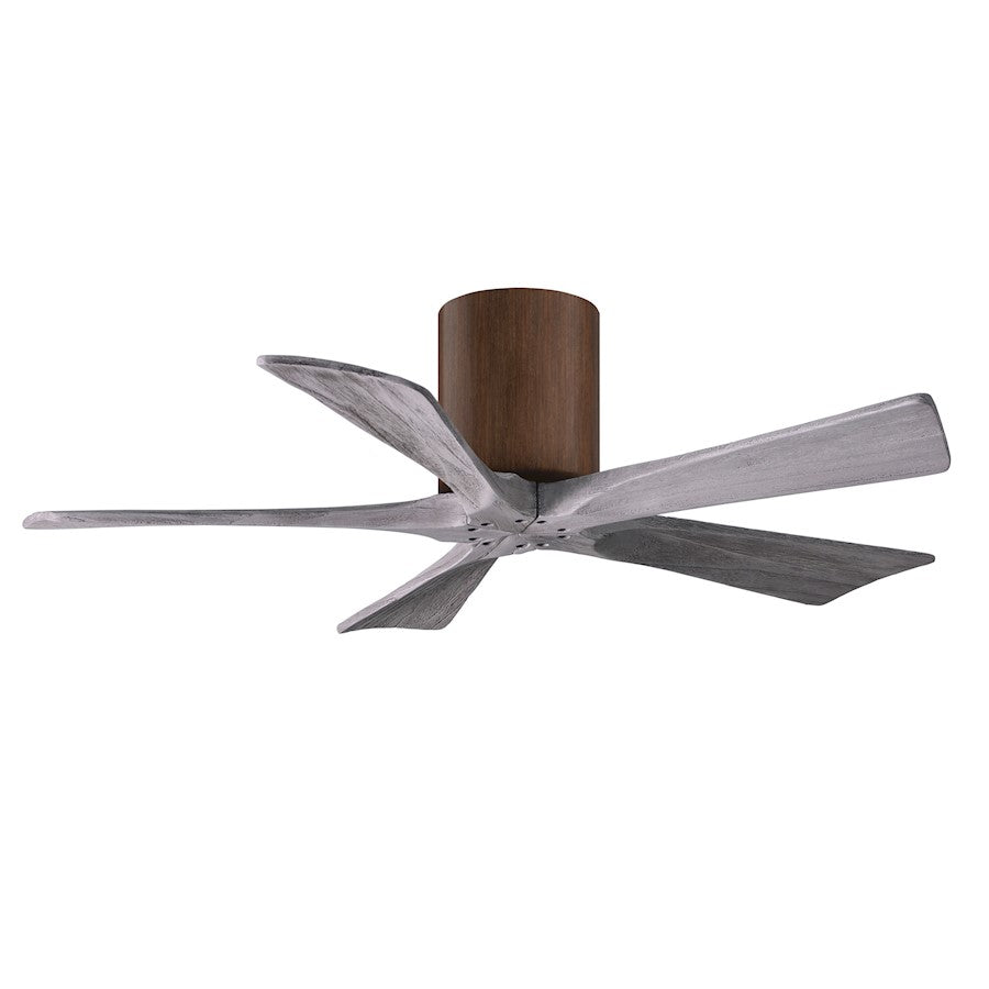 Matthews Fans Irene-5HLK 60in 5-Blade LED Ceiling Fan | Rustic Walnut Tone and Frosted Glass | Living Room & Bedroom | Model IR5HLK-WN-WA-60