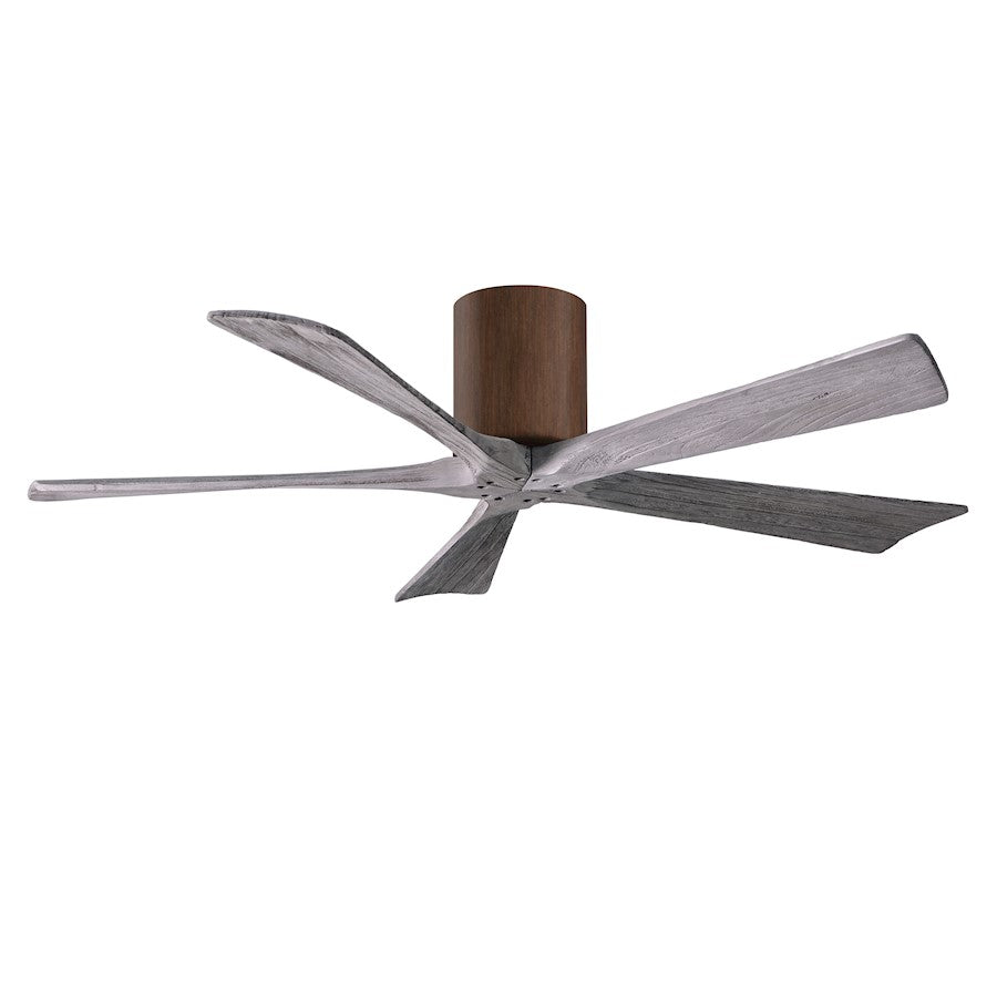 Matthews Fans Irene-5HLK 60in 5-Blade LED Ceiling Fan | Rustic Walnut Tone and Frosted Glass | Living Room & Bedroom | Model IR5HLK-WN-WA-60