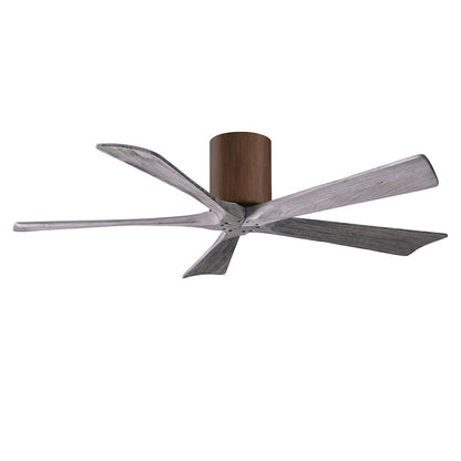 Matthews Fans Irene-5HLK 60in 5-Blade LED Ceiling Fan | Rustic Walnut Tone and Frosted Glass | Living Room & Bedroom | Model IR5HLK-WN-WA-60