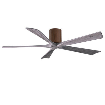 Matthews Fans Irene-5HLK 60in 5-Blade LED Ceiling Fan | Rustic Walnut Tone and Frosted Glass | Living Room & Bedroom | Model IR5HLK-WN-WA-60
