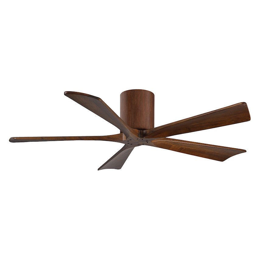 Matthews Fans Irene-5HLK 60in 5-Blade LED Ceiling Fan | Rustic Walnut Tone and Frosted Glass | Living Room & Bedroom | Model IR5HLK-WN-WA-60