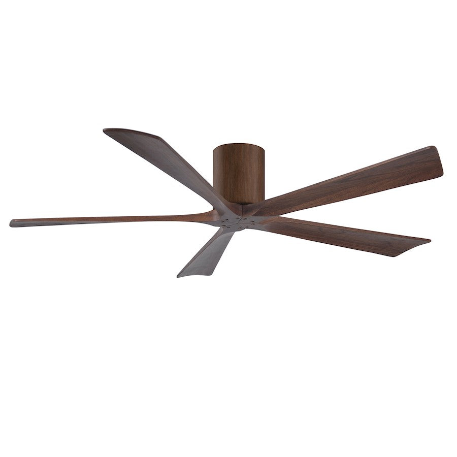 Matthews Fans Irene-5HLK 60in 5-Blade LED Ceiling Fan | Rustic Walnut Tone and Frosted Glass | Living Room & Bedroom | Model IR5HLK-WN-WA-60