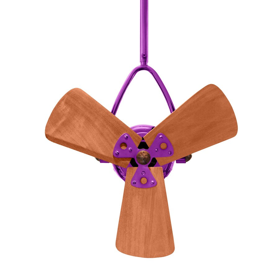 Matthews Fans Jarold 16in 3-Blade Directional Ceiling Fan | Contemporary Ametista and Mahogany Wood | Bedroom & Living Room | Model JD-LTPURPLE-WD