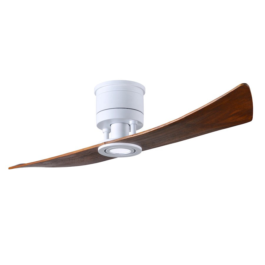 Matthews Fans Lindsay 52in 2-Blade LED Ceiling Fan | Textured Bronze and Walnut Solid Wood | Bedroom & Living Room | 52 x 52 x 10 in | Model LW-TB-WA